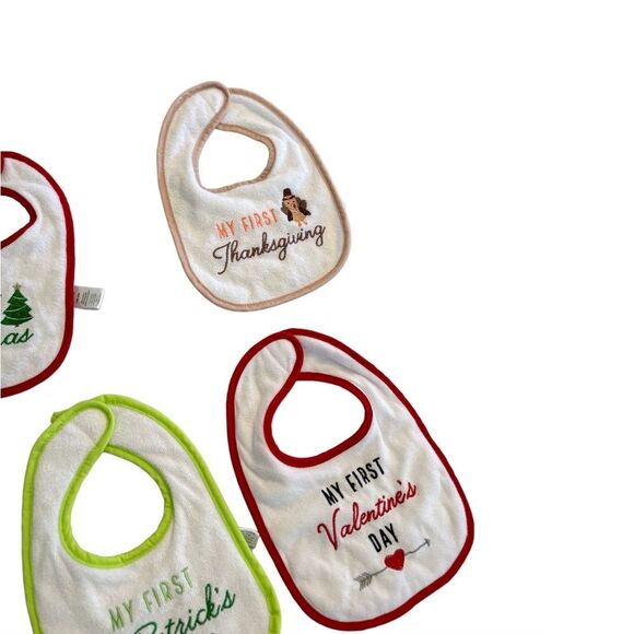 HB Baby’s First Set of 7 Bibs For Boy or Girl Unisex - Picture 7 of 7